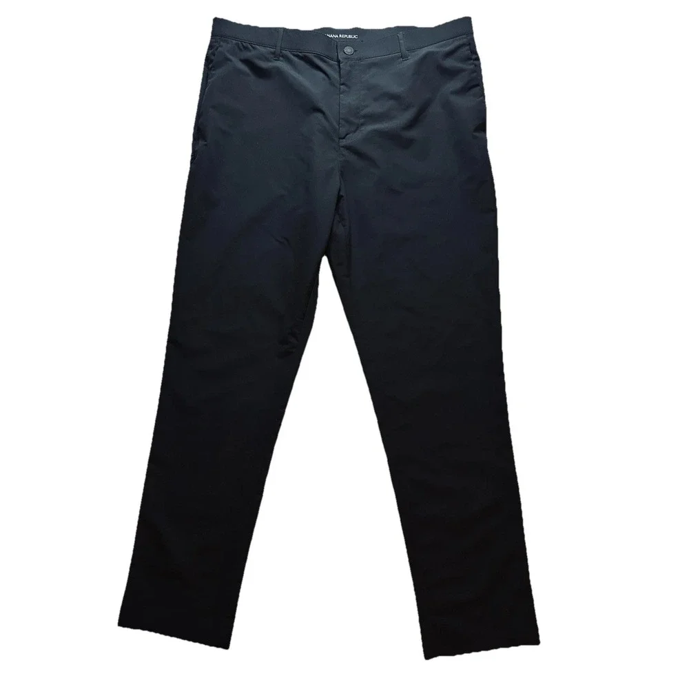 Banana Republic Chino Black Pants Mens (38X31) Khaki Performance Tech 1557516